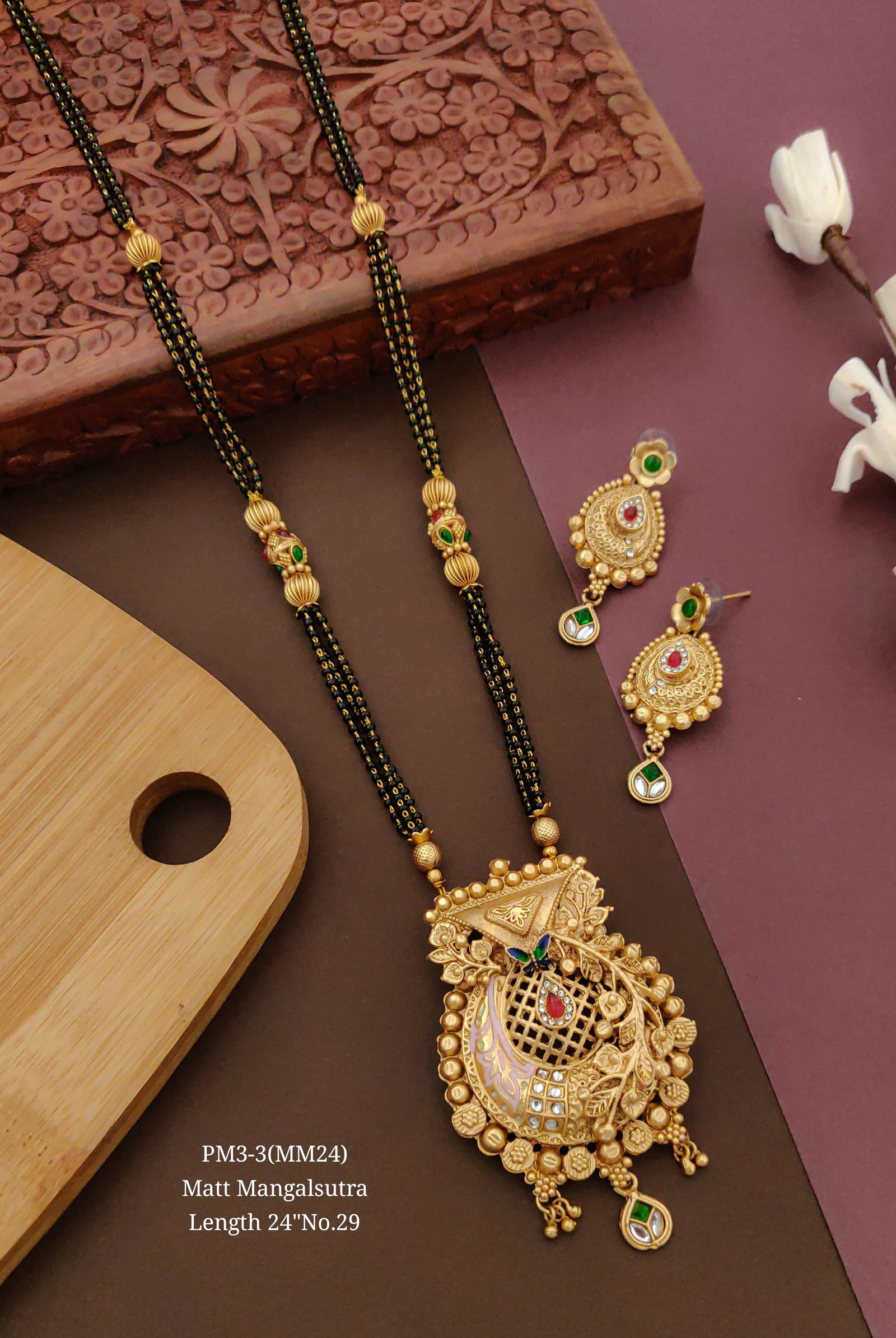 24 PM Golden Matte Mangalsutra Wholesale Price In Surat
